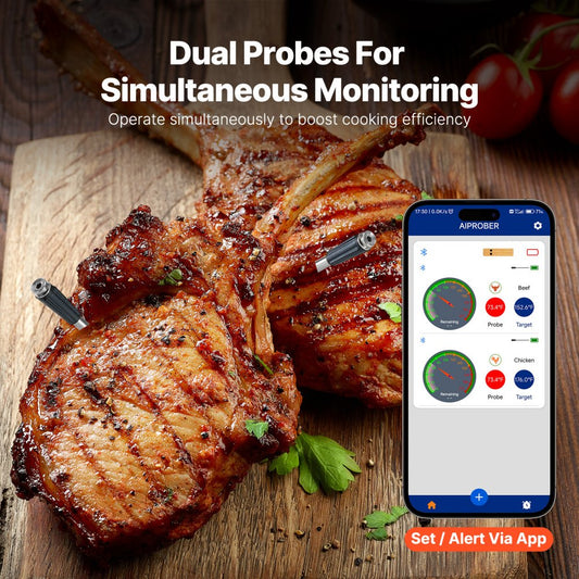 JX268 - Bluetooth Meat Thermometer with Two Probes for Perfect Cooking