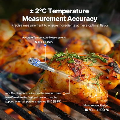 JX268 - Bluetooth Meat Thermometer with Two Probes for Perfect Cooking