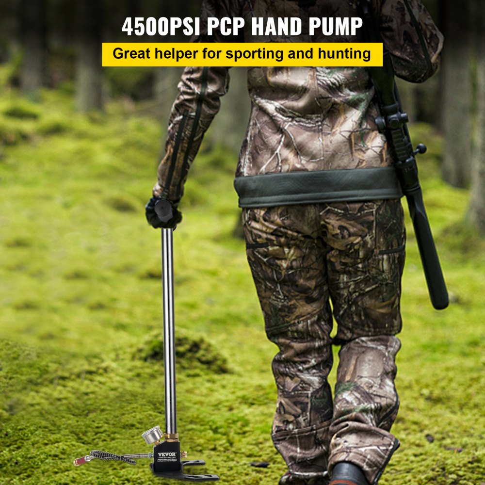 3-stage PCP Hand Pump - 4500 PSI High-Pressure Stainless-Steel Pump
