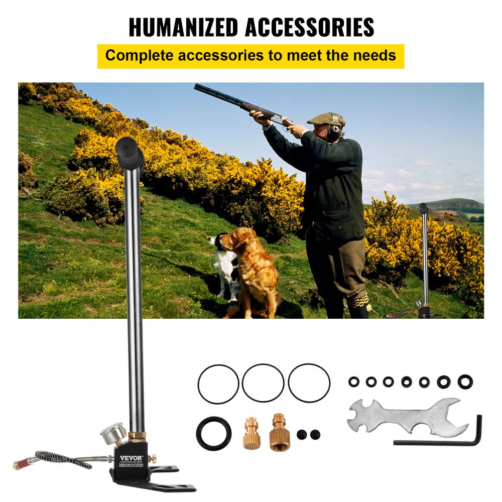 3-stage PCP Hand Pump - 4500 PSI High-Pressure Stainless-Steel Pump