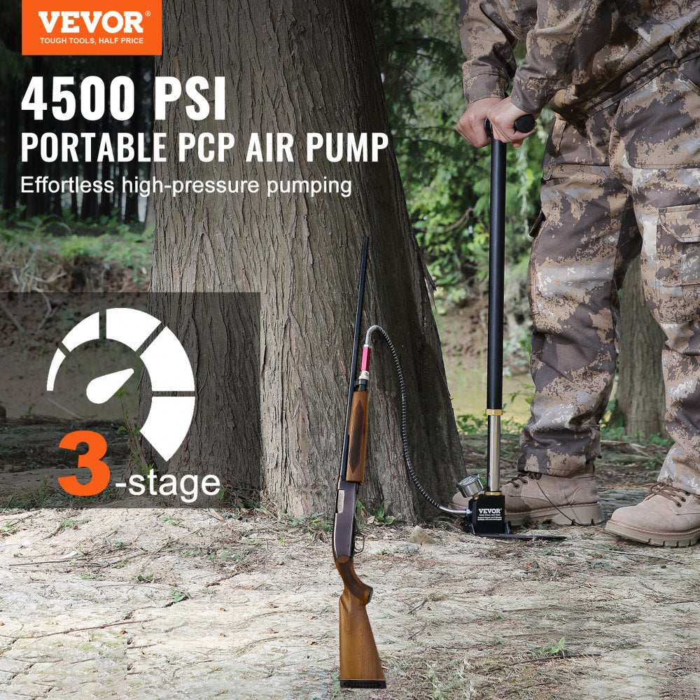 DQT-3JH - 4500 PSI High-Pressure Hand Pump for Airguns and Tanks