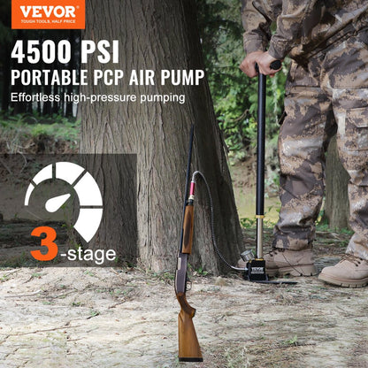 DQT-3JH - 4500 PSI High-Pressure Hand Pump for Airguns and Tanks
