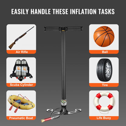 DQT-3JH - 4500 PSI High-Pressure Hand Pump for Airguns and Tanks