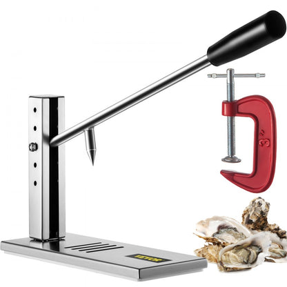VV-OS-KTJ-19 - Stainless Steel Oyster Shucker with Adjustable Height and Ergonomic Handle