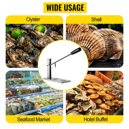 VV-OS-KTJ-19 - Stainless Steel Oyster Shucker with Adjustable Height and Ergonomic Handle