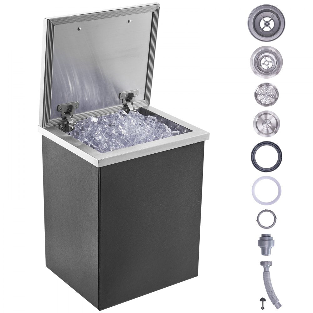 FG-SKU1 - 40 Quart Stainless Steel Drop-In Cooler for Outdoor Kitchens