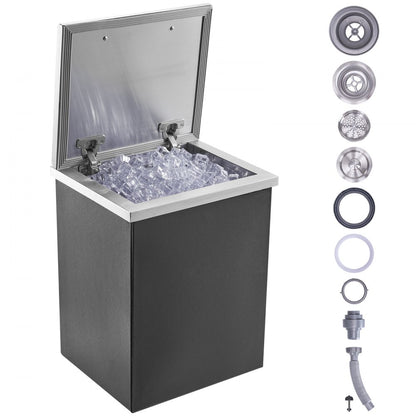 FG-SKU1 - 40 Quart Stainless Steel Drop-In Cooler for Outdoor Kitchens
