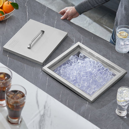 FG-SKU6 - 14"x12"x18" Stainless Steel Drop-in Ice Cooler for Outdoor Use