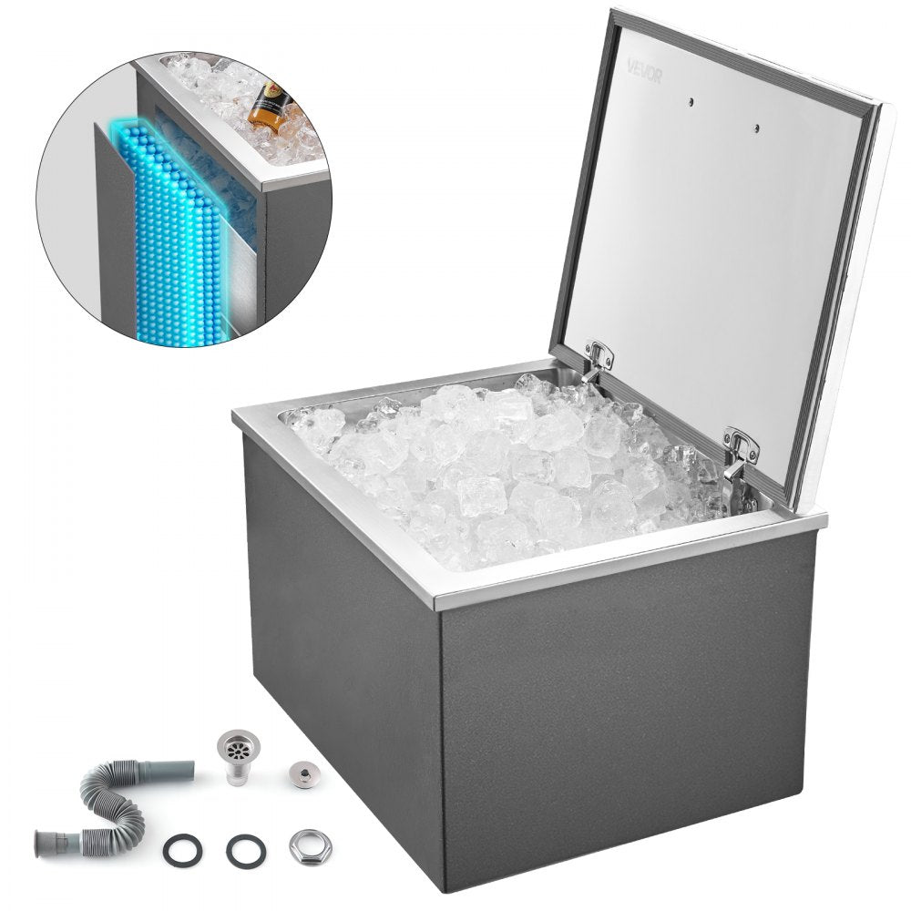 ICB-W201613 - Large Stainless Steel Ice Bin with 24-Hour Insulation