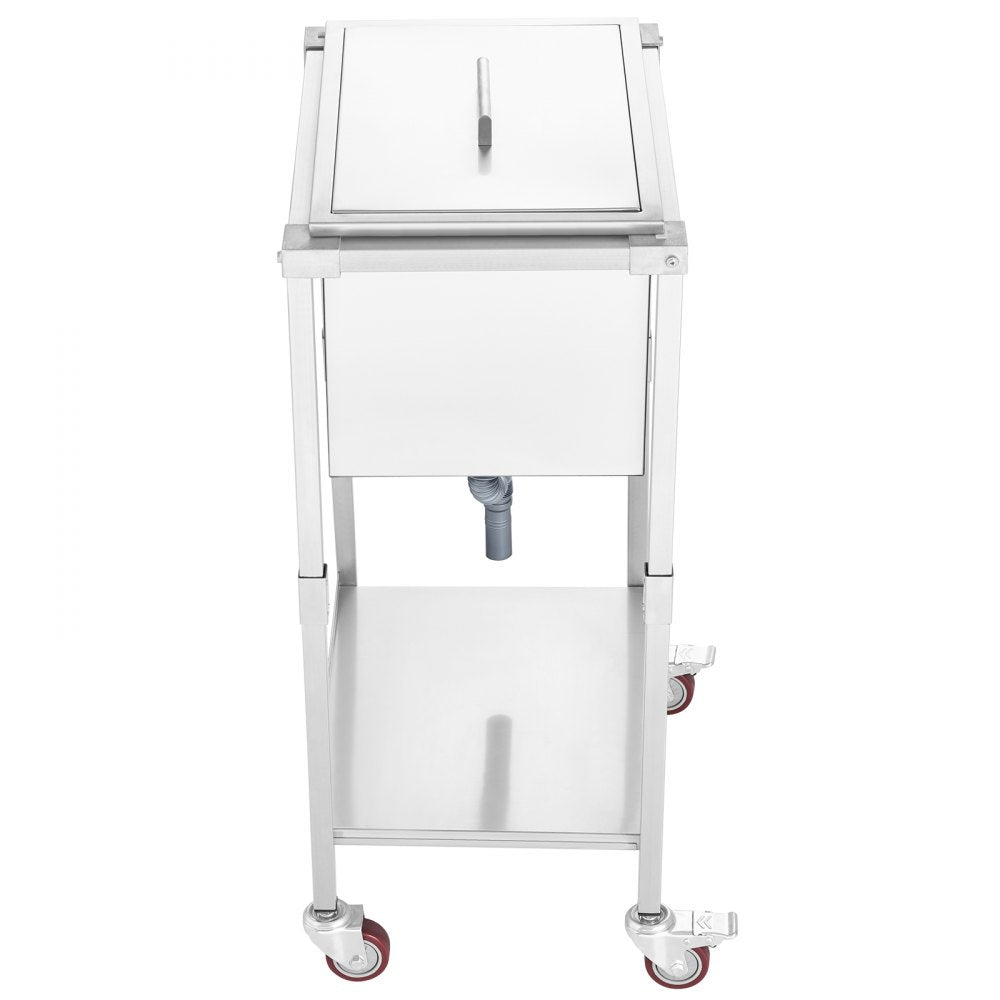 ICB-FR201412 - Stainless Steel Rolling Ice Chest with 12-hour Insulation