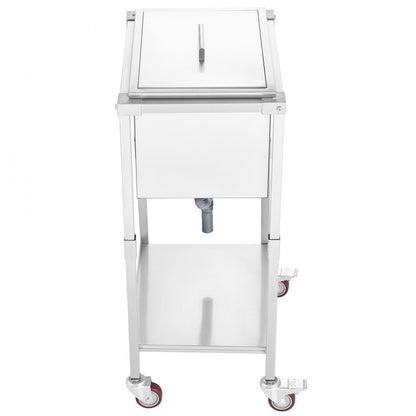 ICB-FR201412 - Stainless Steel Rolling Ice Chest with 12-hour Insulation