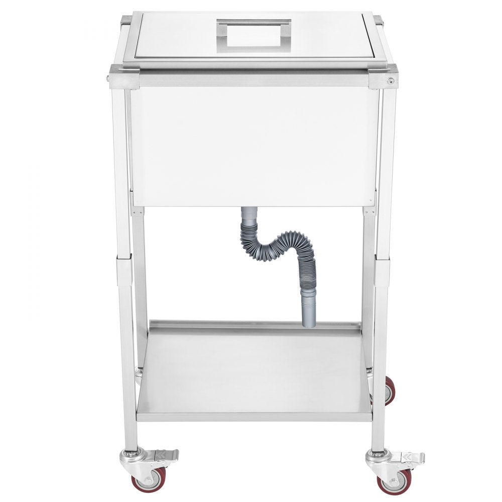 ICB-FR201412 - Stainless Steel Rolling Ice Chest with 12-hour Insulation