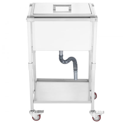 ICB-FR201412 - Stainless Steel Rolling Ice Chest with 12-hour Insulation