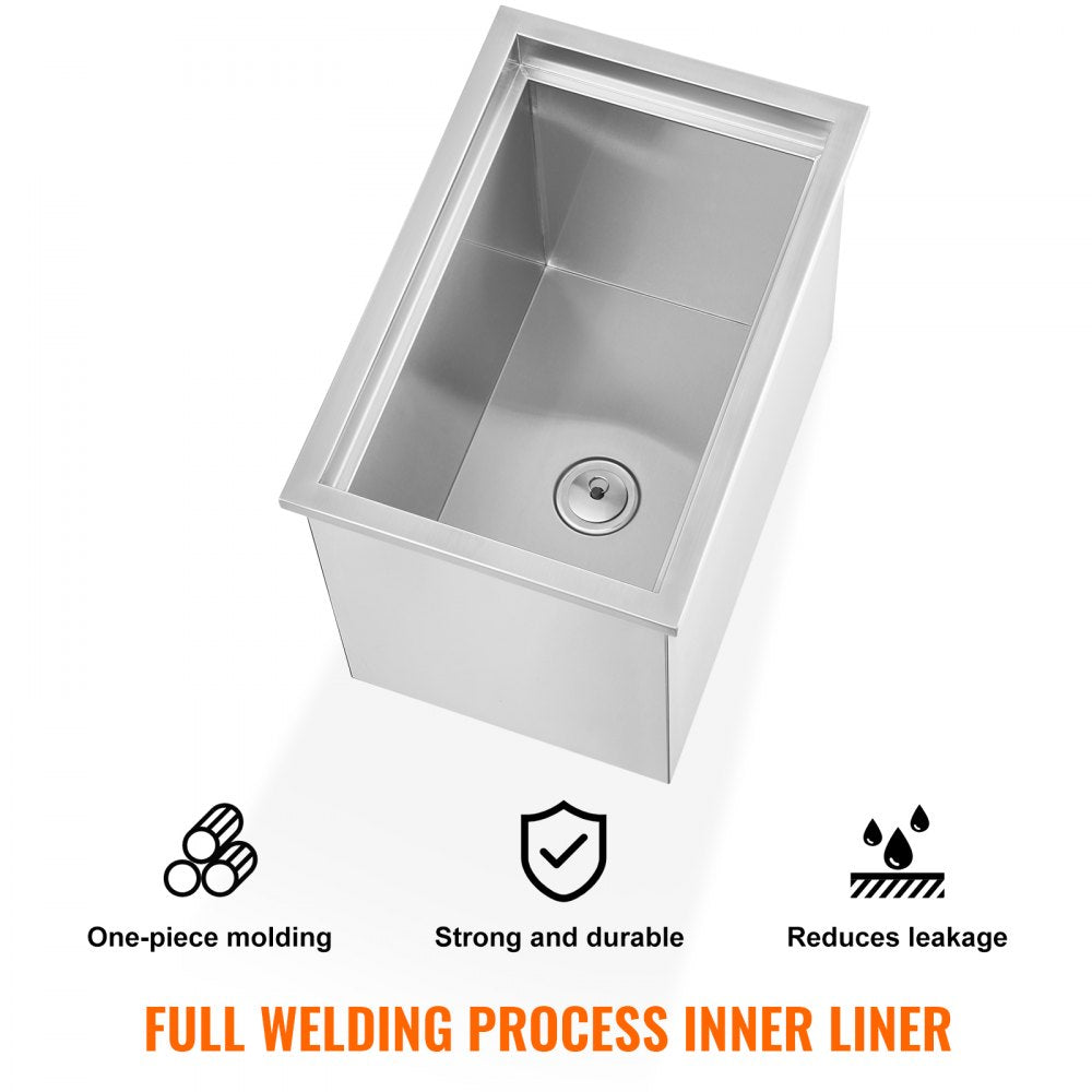 ICB-S181214 - 28.5 Quart Stainless Steel Ice Bin with 12+ Hours Insulation