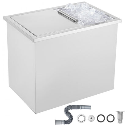 ICB-S181214 - 28.5 Quart Stainless Steel Ice Bin with 12+ Hours Insulation