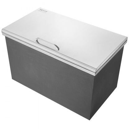 FG-SKU3 - 24"L Stainless Steel Drop-In Ice Bin for Outdoor Kitchens