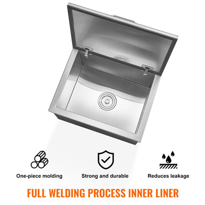 FG-SKU2 - 46.7qt Stainless Steel Drop-In Ice Chest for Outdoor Events