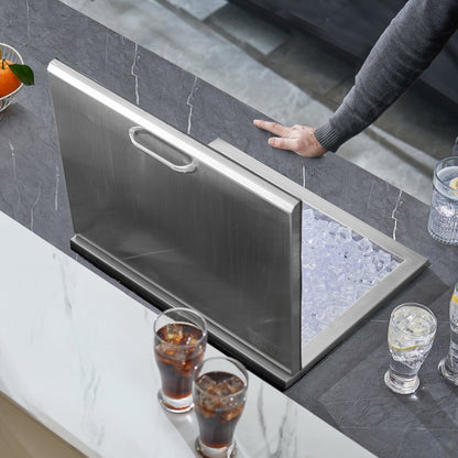 FG-SKU2 - 46.7qt Stainless Steel Drop-In Ice Chest for Outdoor Events