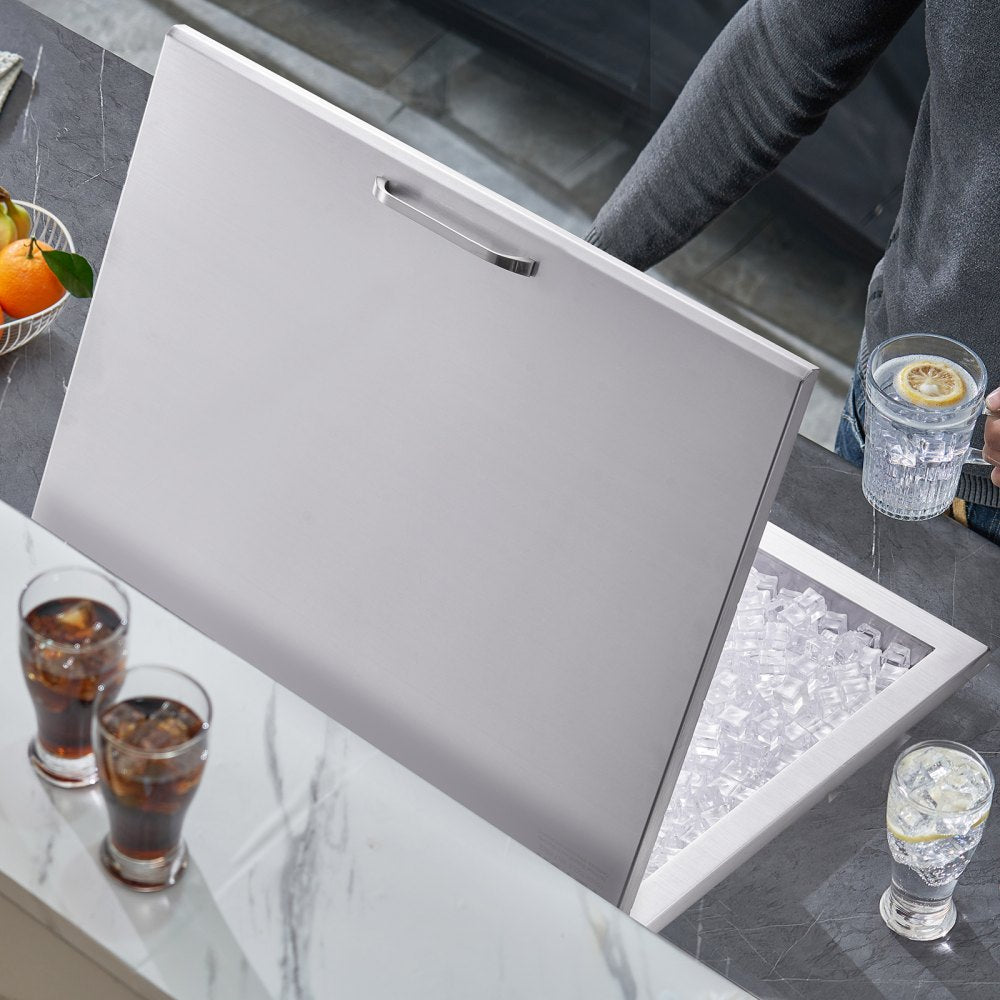 FG-SKU5 - 28" Stainless Steel Drop-In Ice Chest for Outdoor Entertainment