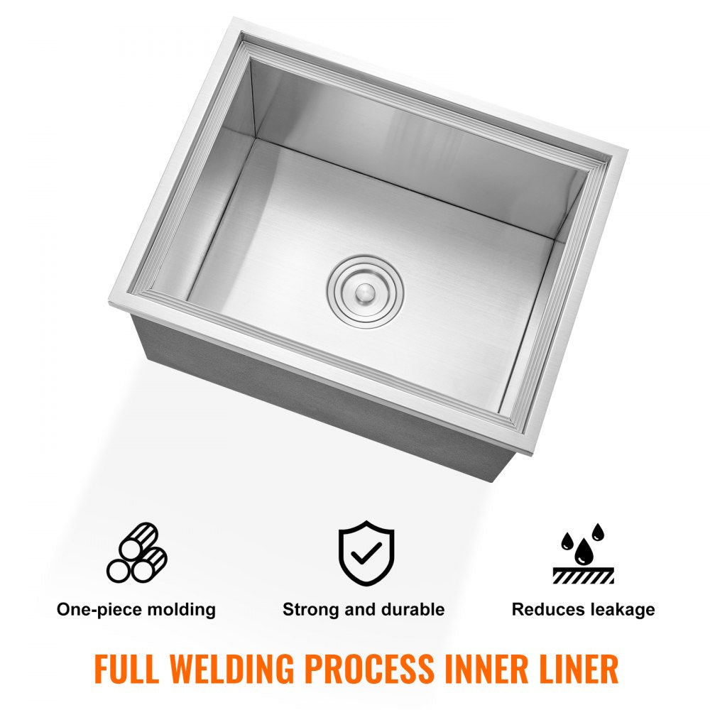 FG-SKU8 - 22"L Stainless Steel Drop-In Ice Chest with Superior Insulation