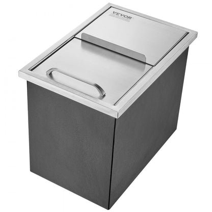 FG-SKU10 - 28QT Stainless Steel Outdoor Ice Chest with Sliding Cover