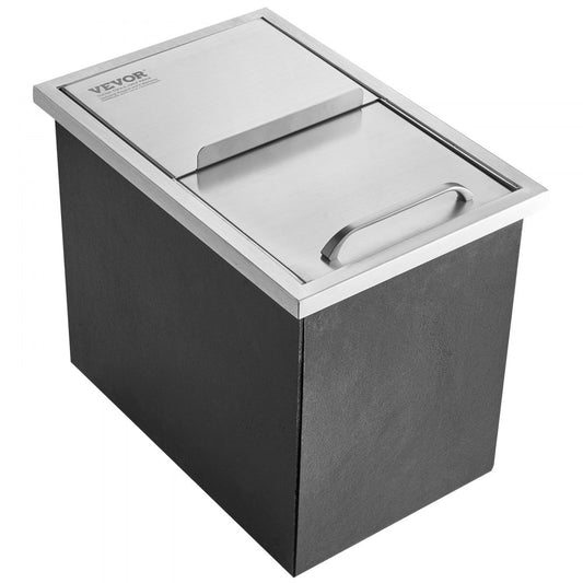 FG-SKU10 - 28QT Stainless Steel Outdoor Ice Chest with Sliding Cover