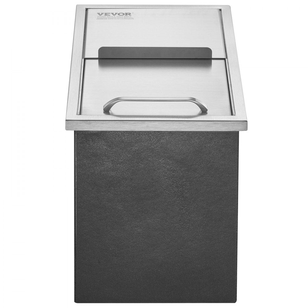 FG-SKU10 - 28QT Stainless Steel Outdoor Ice Chest with Sliding Cover