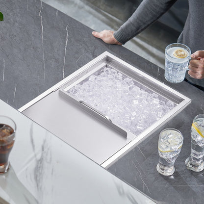 FG-SKU11 - 24"L Stainless Steel Drop-In Ice Chest for Outdoor Kitchens