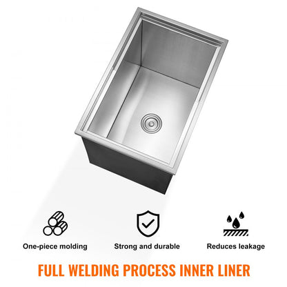 FG-SKU13 - 27"L Stainless Steel Ice Chest for Outdoor Kitchens