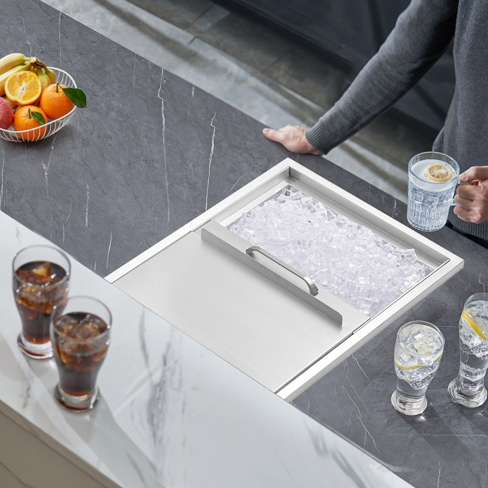 FG-SKU13 - 27"L Stainless Steel Ice Chest for Outdoor Kitchens