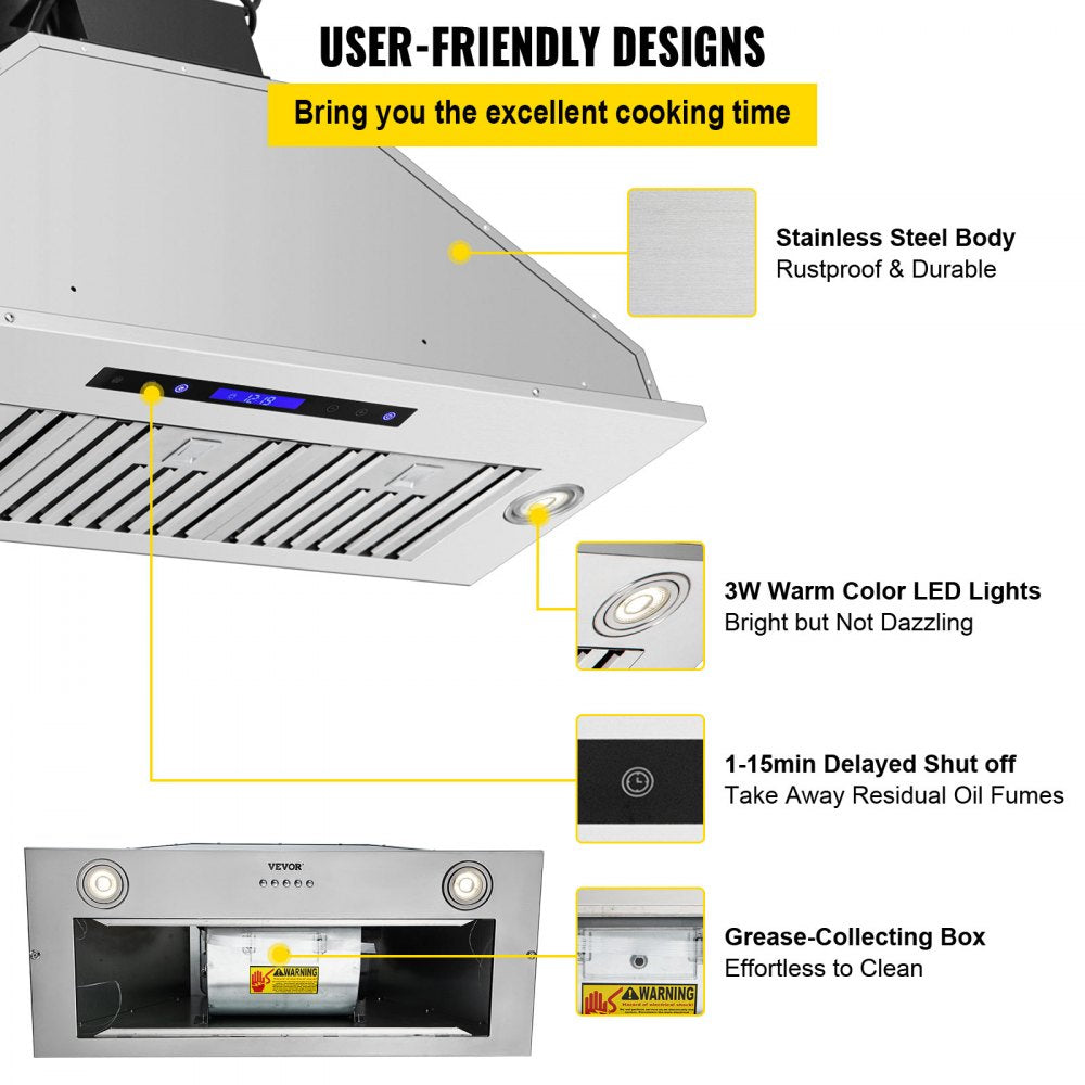 SV198B2-I36 - Stainless Steel 900 CFM Range Hood with Touch Control
