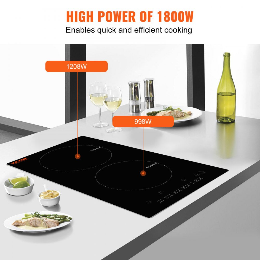 I2V-04 - 2-Burner Induction Cooktop with Touch Panel and Timer