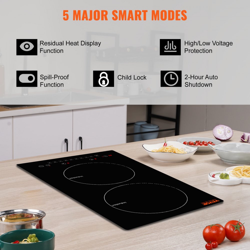 I2V-04 - 2-Burner Induction Cooktop with Touch Panel and Timer