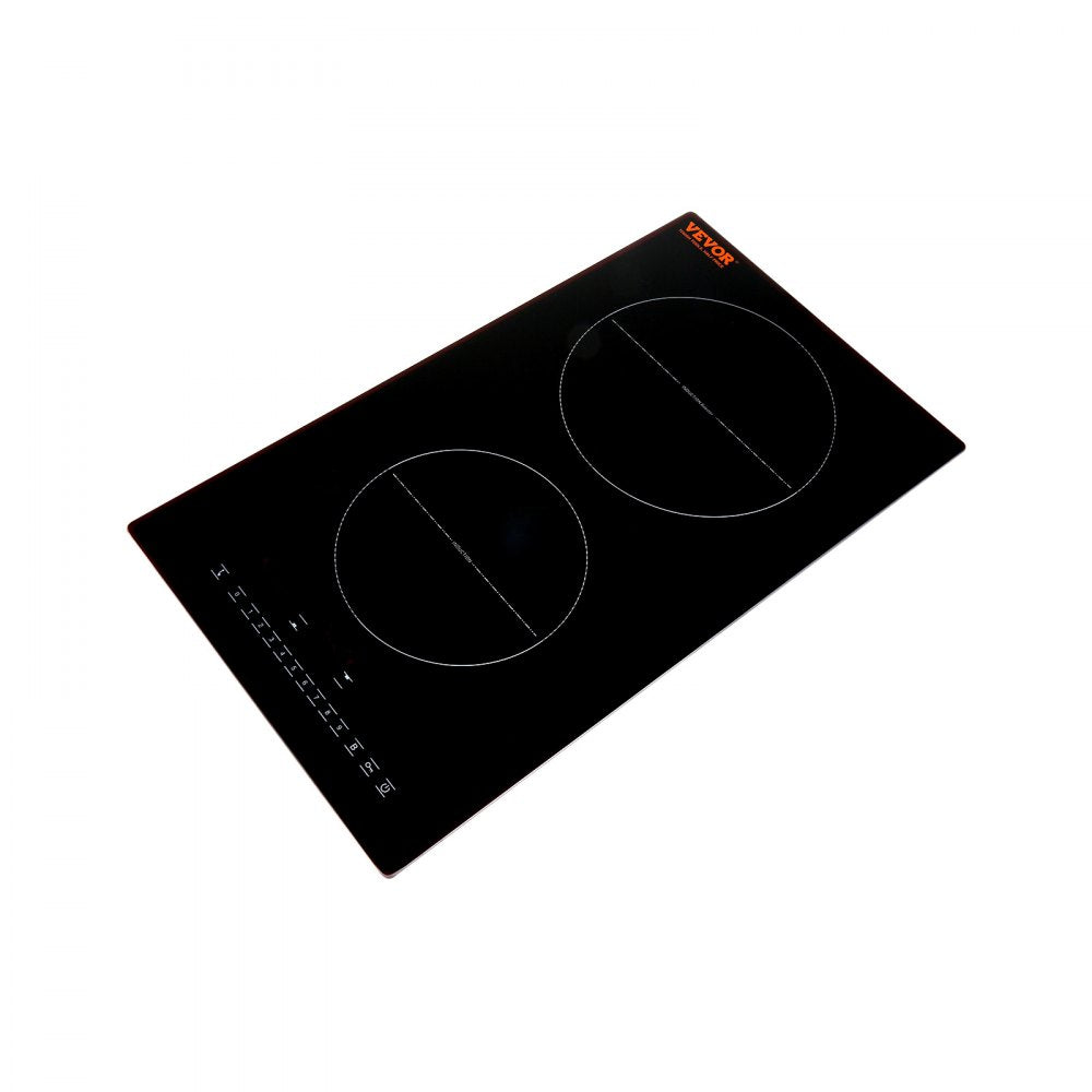 LI2V-30 - Fast Heating 12'' Induction Cooktop with 2 Burners & Safety Lock