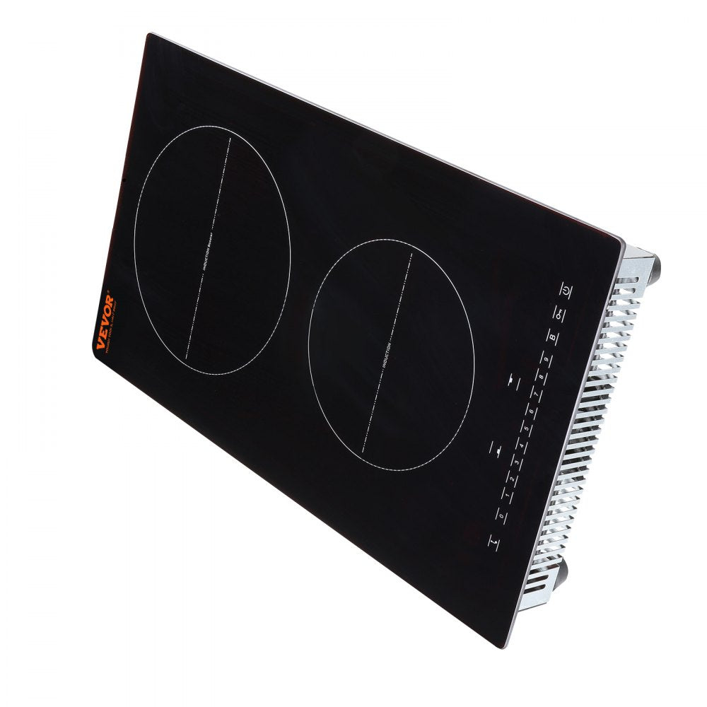 LI2V-30 - Fast Heating 12'' Induction Cooktop with 2 Burners & Safety Lock