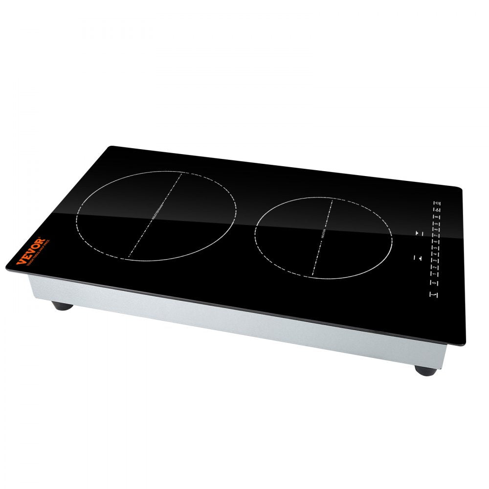 LI2V-30 - Fast Heating 12'' Induction Cooktop with 2 Burners & Safety Lock