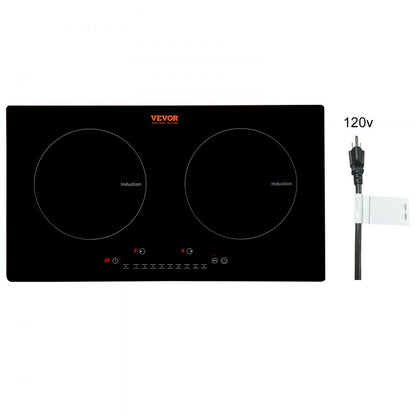 LI2H-111 - 2-Burner Induction Cooktop with Touch Control and Black Glass Design