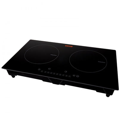 LI2H-111 - 2-Burner Induction Cooktop with Touch Control and Black Glass Design