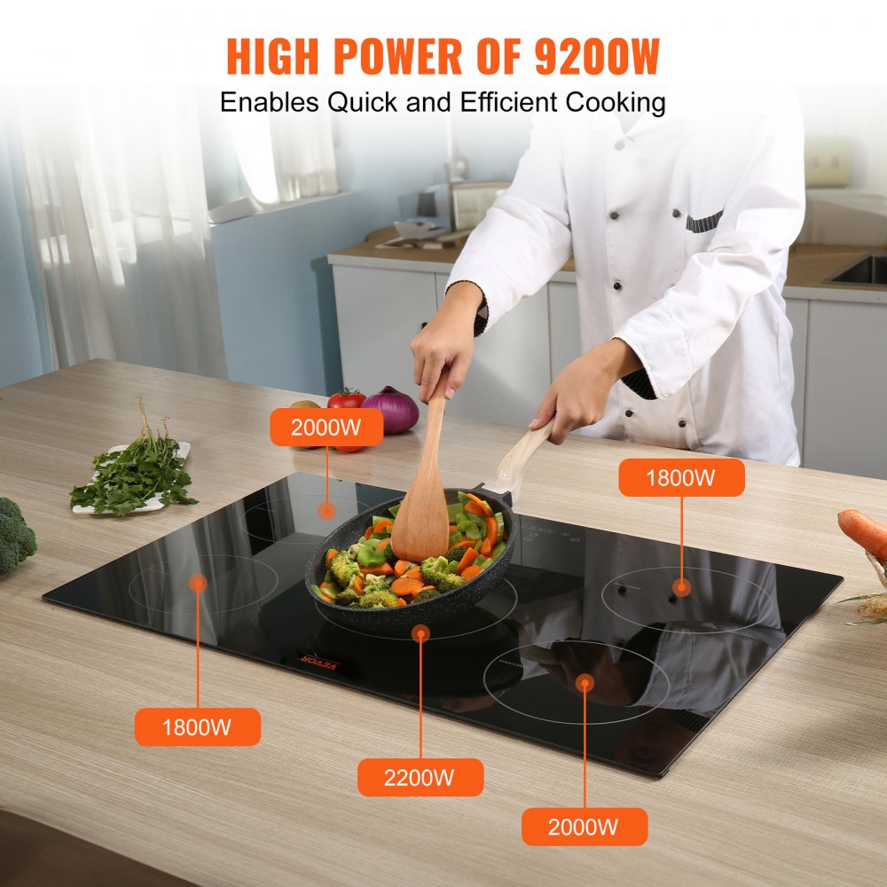 LI5-28 - 30'' VEVOR Induction Cooktop with 5 Burners & Touch Control