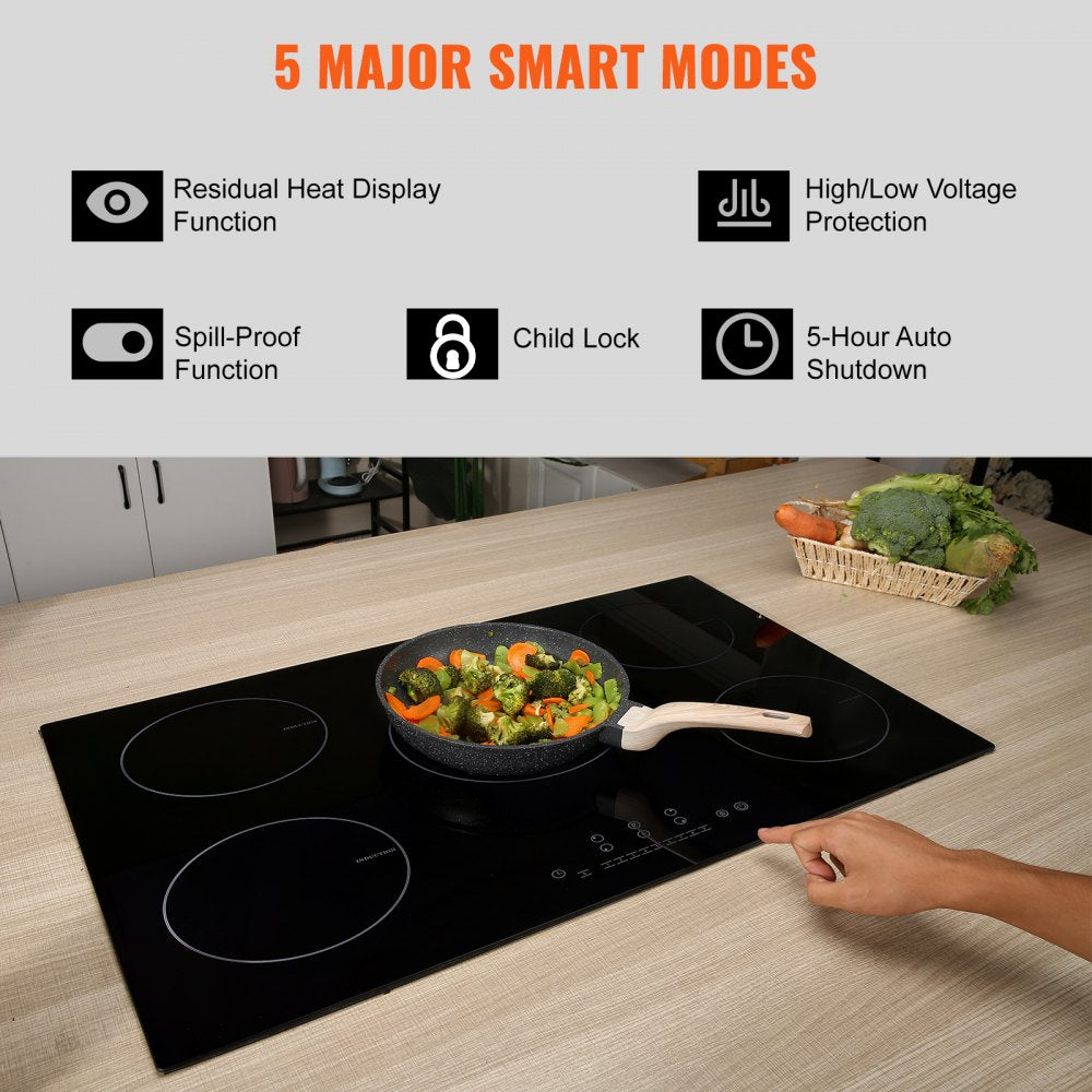 LI5-28 - 30'' VEVOR Induction Cooktop with 5 Burners & Touch Control
