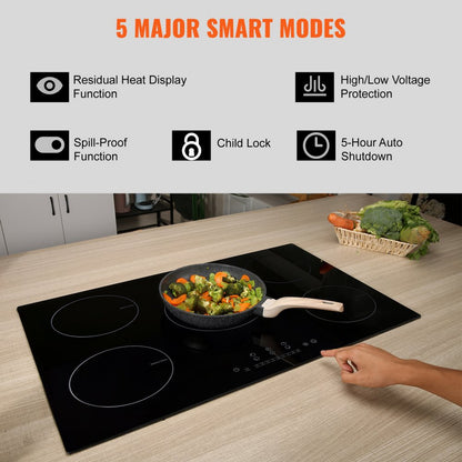 LI5-28 - 30'' VEVOR Induction Cooktop with 5 Burners & Touch Control