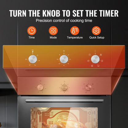 BIL66M2-A5-03 - 76L Electric Wall Oven with 6 Functions & Self-Cleaning