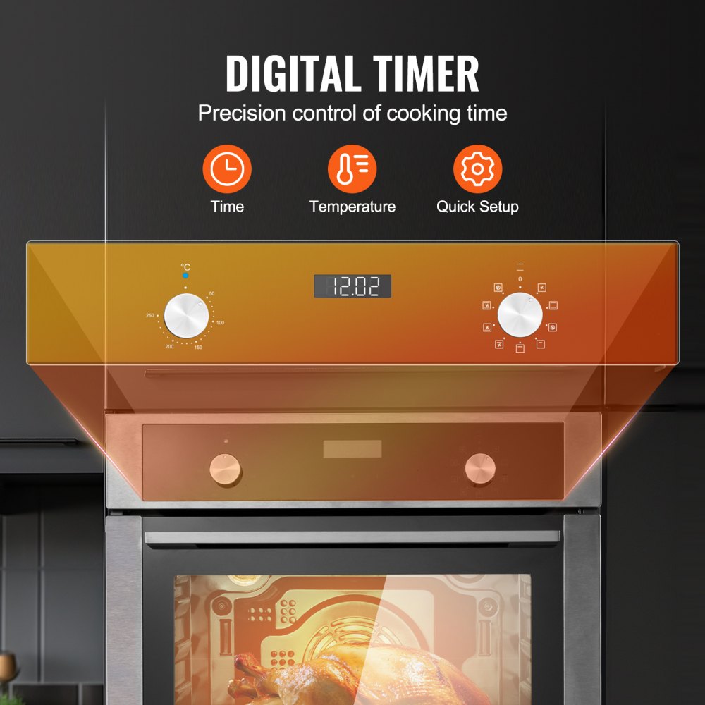 BIL69Tb2-B5-09 - 76L Multifunctional Electric Wall Oven with 9 Functions