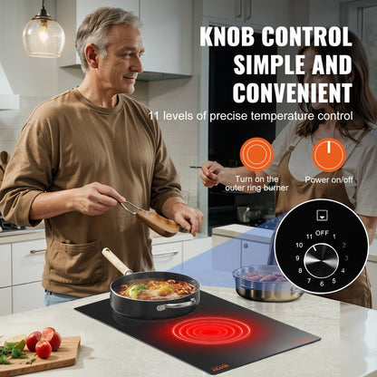 LT2V-31 - 2-Burner Electric Cooktop with 11-Level Control, 20.1x11.6 Inch