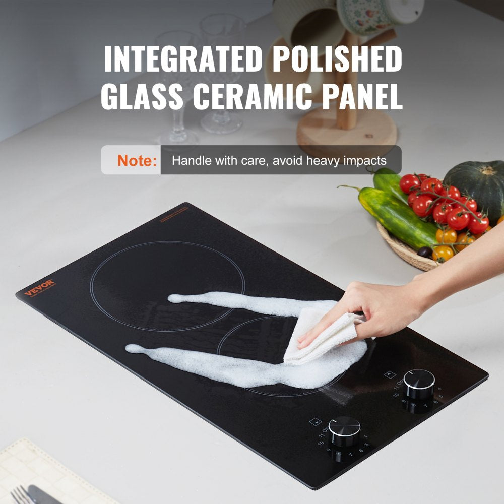 LT2V-31 - 2-Burner Electric Cooktop with 11-Level Control, 20.1x11.6 Inch