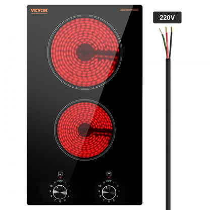 LT2V-31 - 2-Burner Electric Cooktop with 11-Level Control, 20.1x11.6 Inch