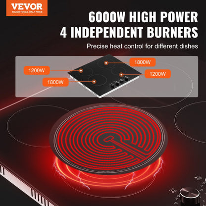 LT4-79 - 23.2x20.5" Electric Cooktop with Easy Knob Control