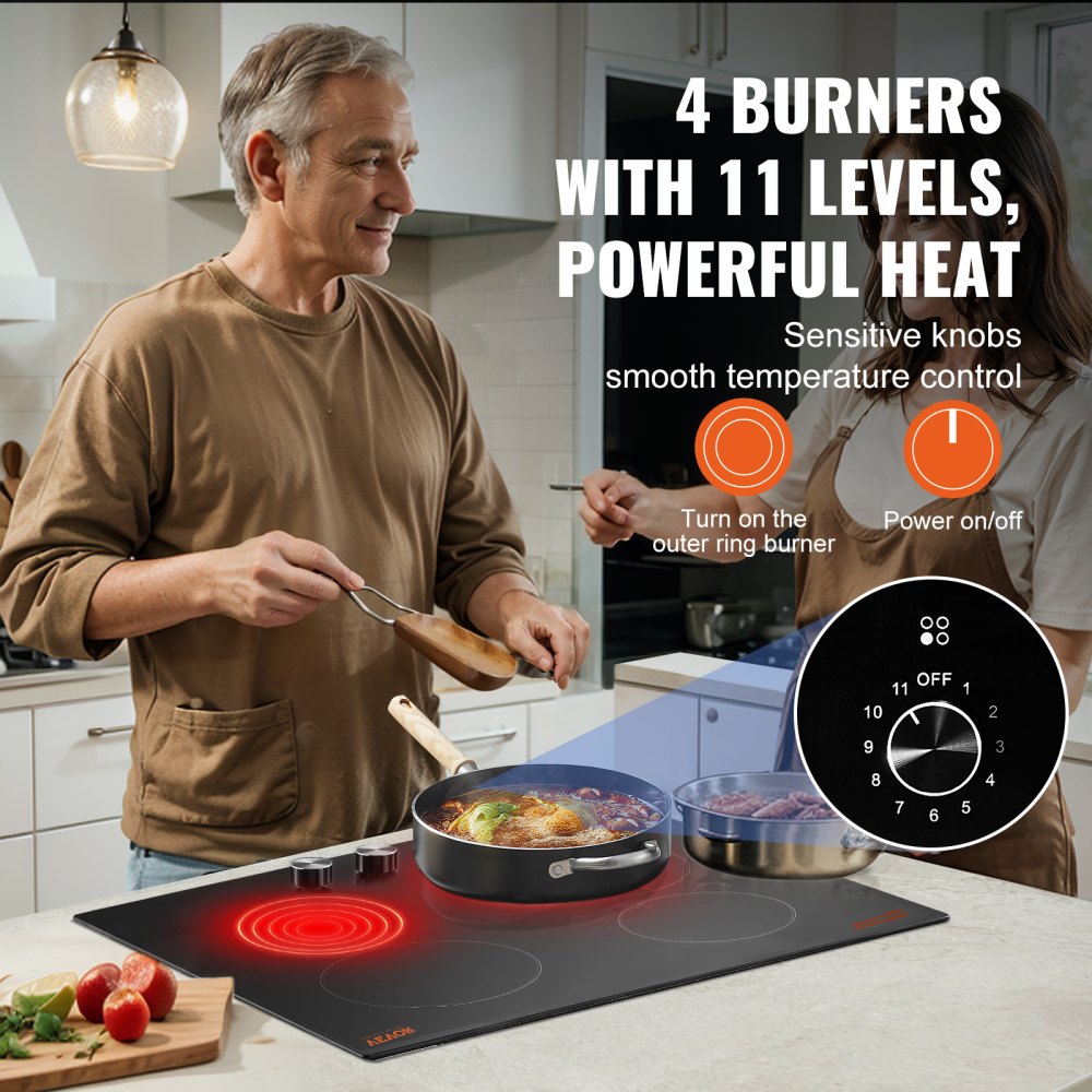 LT4-79 - 23.2x20.5" Electric Cooktop with Easy Knob Control