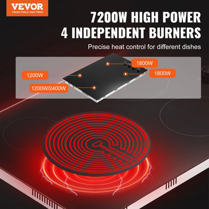 LT4-61 - 30.3x20.5 inch 4-Burner Electric Cooktop with Easy Knob Control