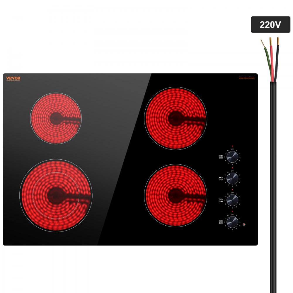 LT4-61 - 30.3x20.5 inch 4-Burner Electric Cooktop with Easy Knob Control